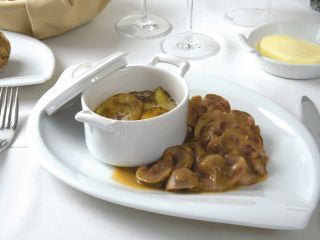 Duo de ris et rognons de veau, gratin « à la raclette »