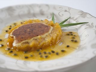 Ananas rôti, sabayon fruits de la passion