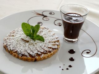 Tarte banane coco sauce chocolat